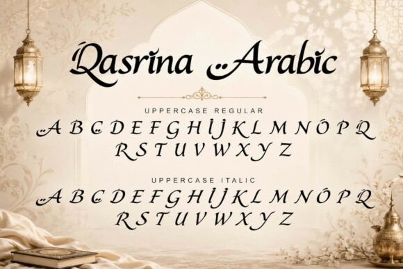 Qasrina Arabic Font PNG with transparent background - Preview 6