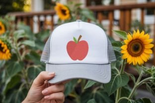 Red Apple Embroidery DST PES Pattern · Creative Fabrica