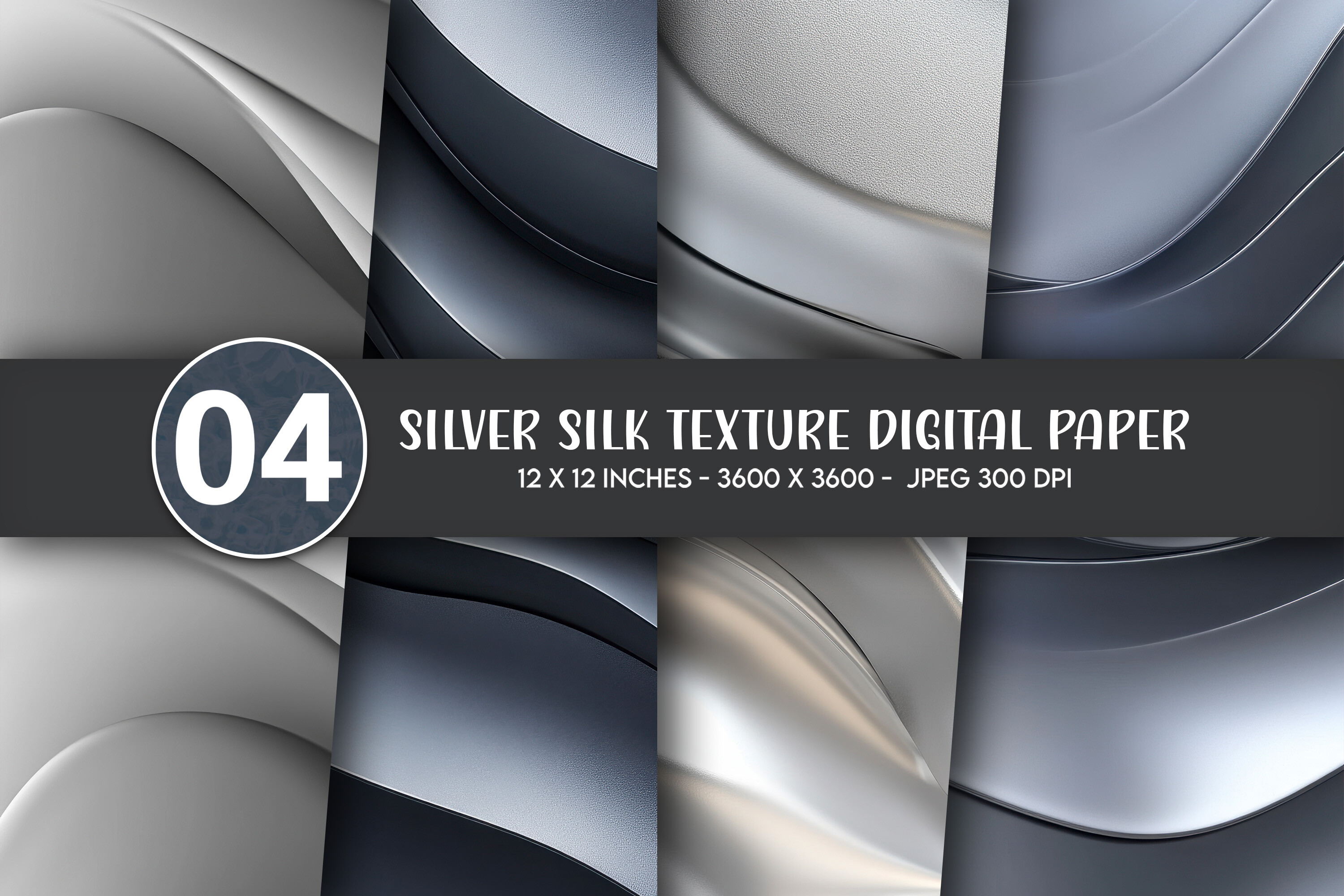 Silver Silk Texture Digital Paper Graphic by Artify Hub Studio ...