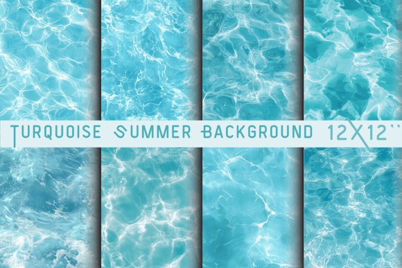 Turquoise Summer Background Paper