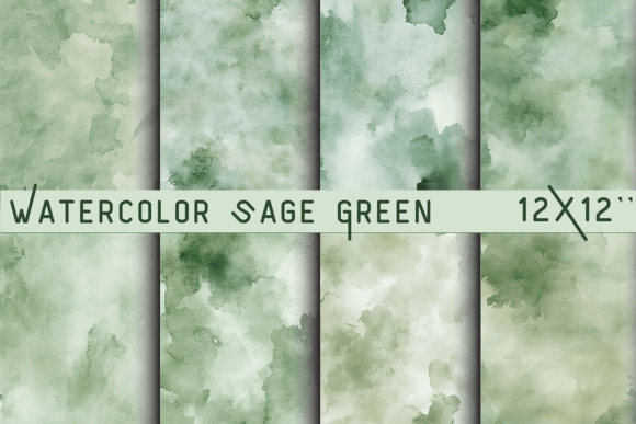 Watercolor Sage Green Background