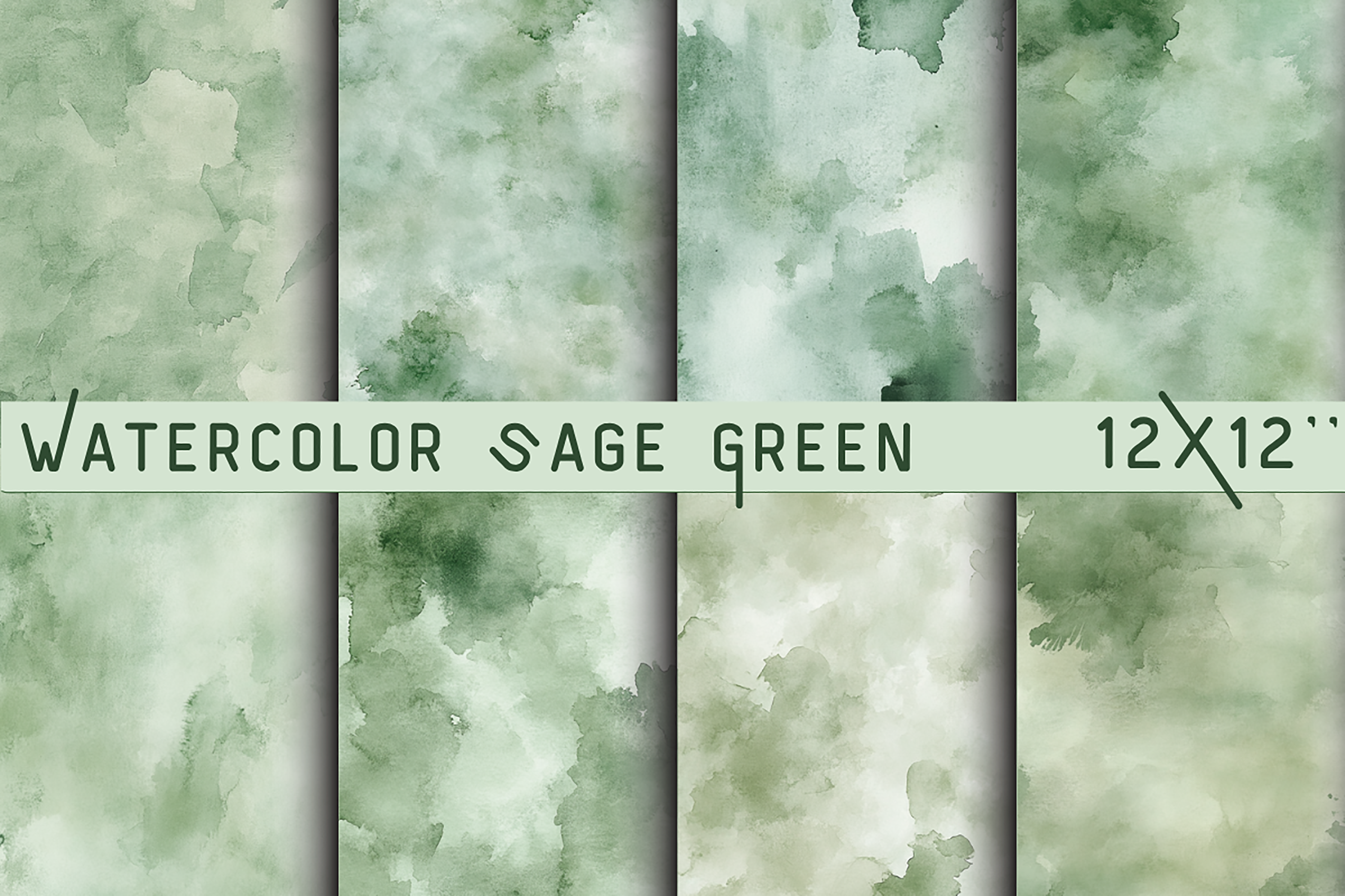 Watercolor Sage Green Background