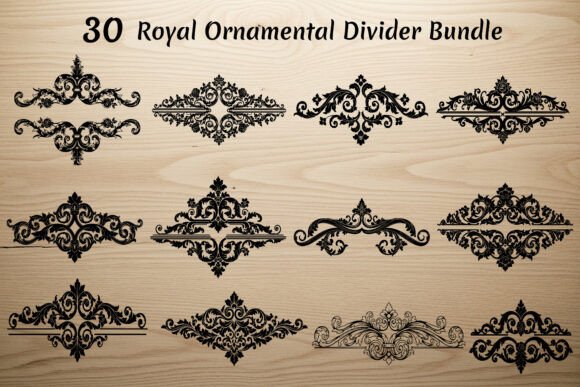 30 Royal Ornamental Divider Bundle Graphic by GFX_creative · Creative ...