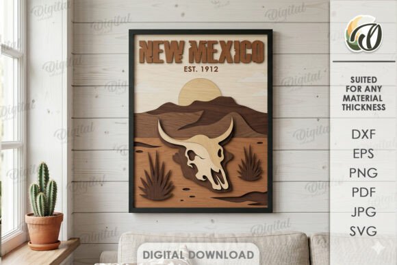 3D Wild West Wall Art Laser Cut Laser Cutting By Digital Idea