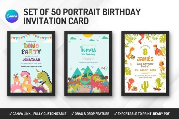 40 Birthday Invitation Canva Template