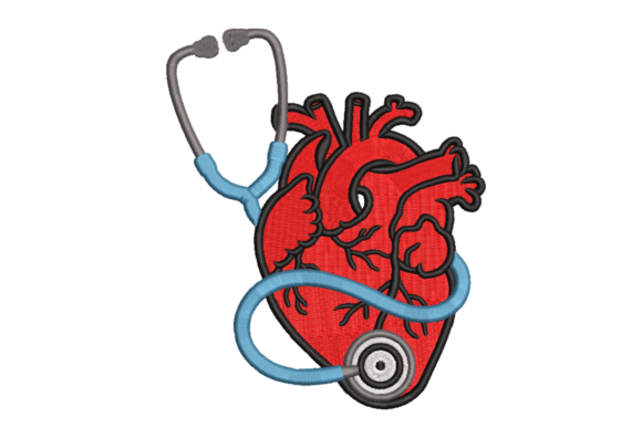 Anatomical Heart & Stethoscope