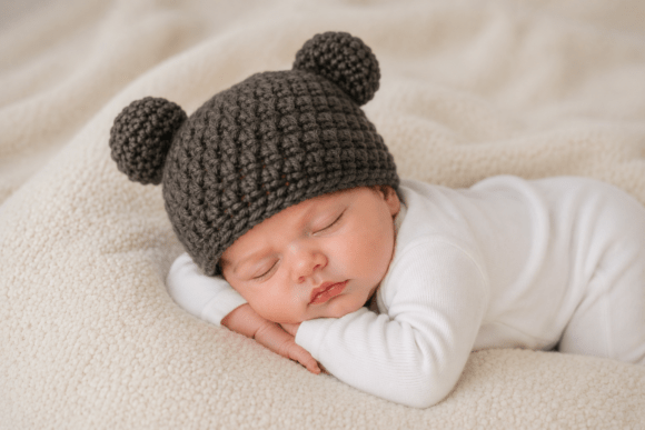 Baby Bear Crochet Beanie Pattern