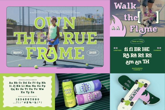 Bold Serif Bundle Font PNG with transparent background - Preview 4