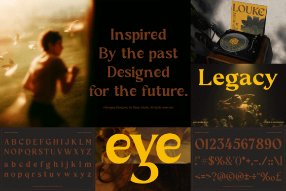 Bold Serif Bundle Font PNG with transparent background - Preview 5