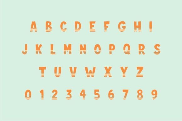 Bubble Line Font - Preview 3