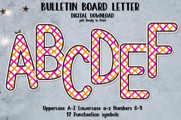 Bulletin Board Alphabet Letters Decor