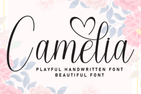 Camelia Script & Handwritten Font By william jhordy