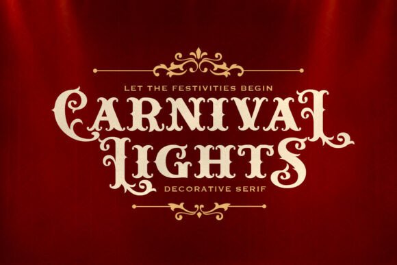 Carnival Lights Serif Font By baletype