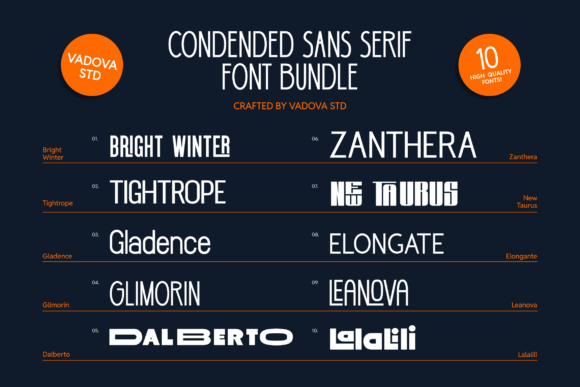 Condensed Sans Serif Font - Preview 1