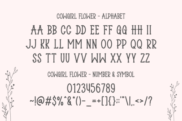 Cowgirl Flower Font - Preview 1