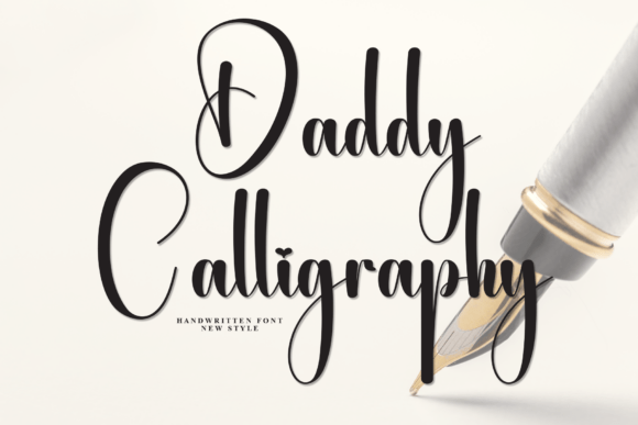 Daddy Calligraphy Script & Handwritten Font By william jhordy