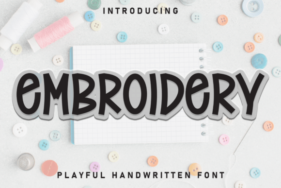Embroidery Display Font By william jhordy