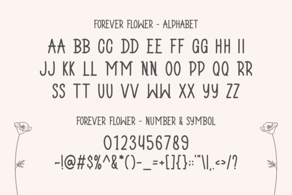 Forever Flower Font - Preview 1