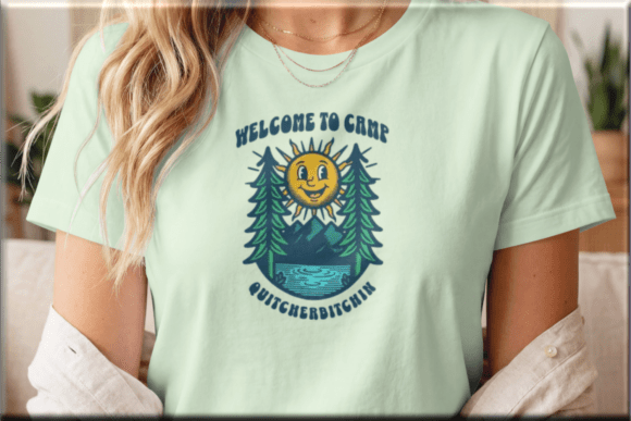 Funny Camping Family Adventure PNG & SVG