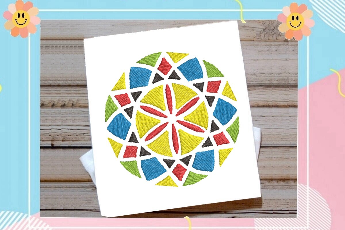 Geometric Rosette Mandala Burst