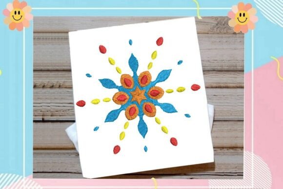 Geometric Starburst Mandala Accent