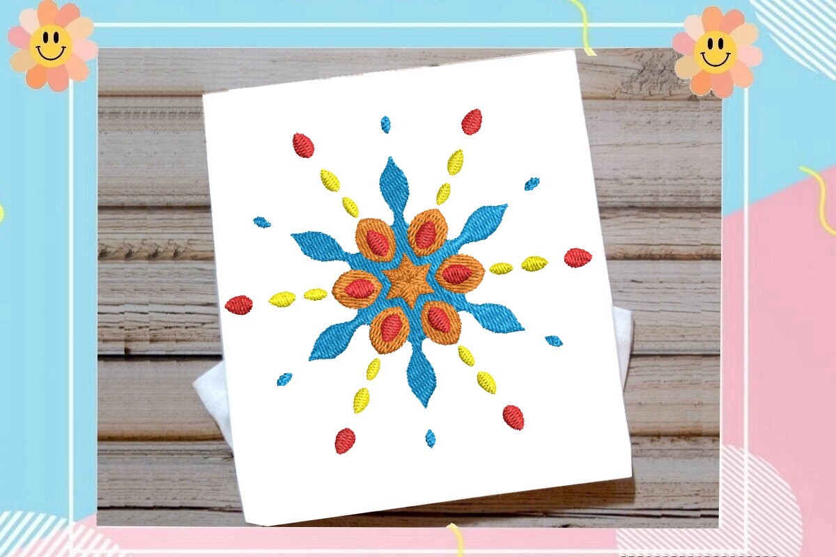 Geometric Starburst Mandala Accent