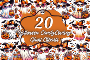 Halloween Candy Couture Ghost Cliparts