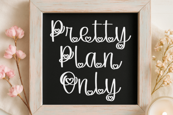 Heart Script Font PNG with transparent background - Preview 2