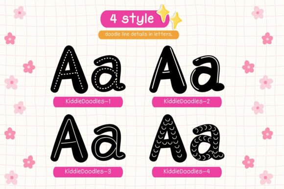 Kiddie Doodle Font PNG with transparent background - Preview 1