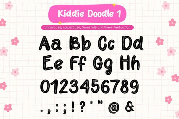 Kiddie Doodle Font PNG with transparent background - Preview 2