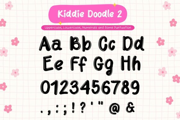 Kiddie Doodle Font PNG with transparent background - Preview 3