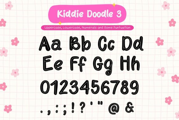 Kiddie Doodle Font PNG with transparent background - Preview 4