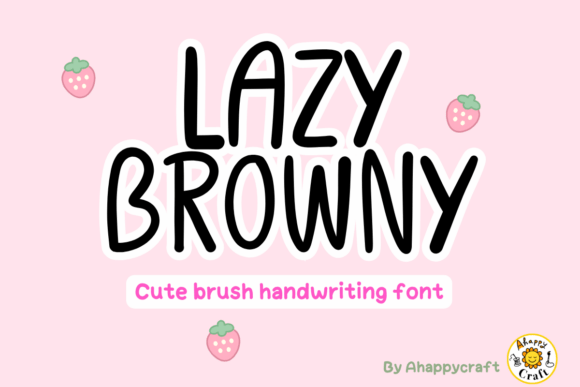 Lazy Browny Font PNG with transparent background - Preview 2