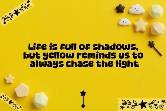 Magic Yellow Font PNG with transparent background - Preview 1