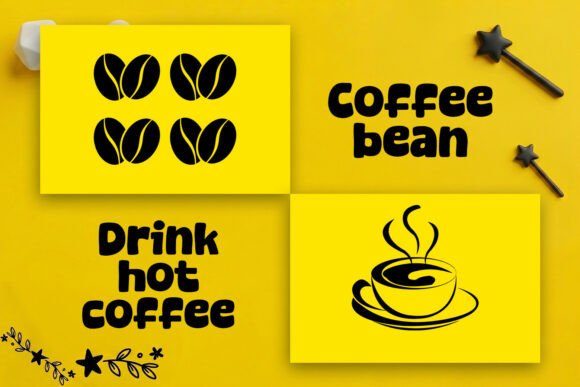 Magic Yellow Font PNG with transparent background - Preview 3