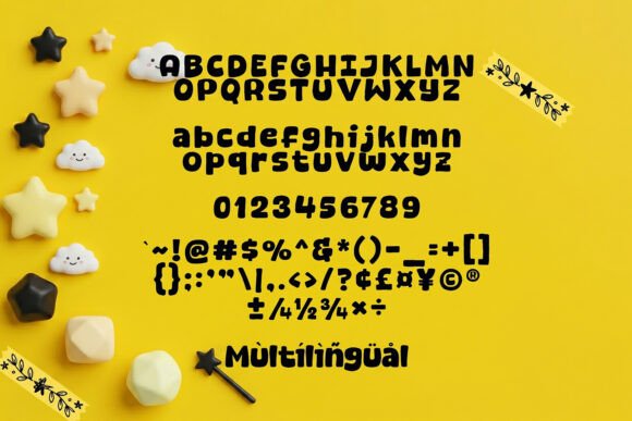 Magic Yellow Font PNG with transparent background - Preview 5