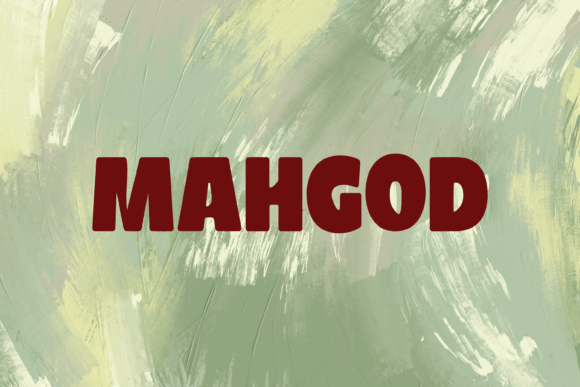 Mahgod Font PNG with transparent background - Preview 1