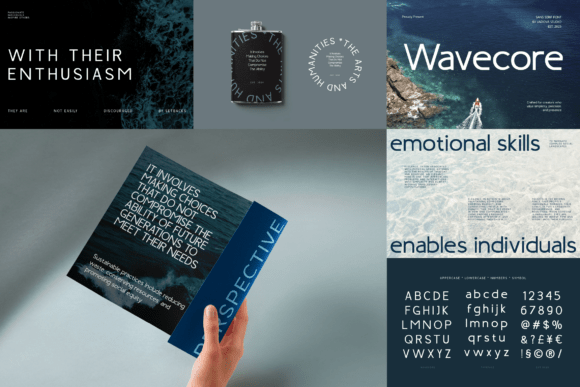 Modern Thin Bundle Font PNG with transparent background - Preview 3