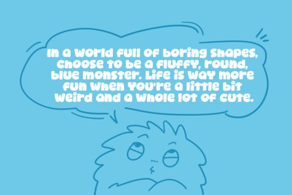 Nowster Cute Font PNG with transparent background - Preview 1
