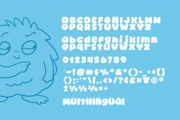 Nowster Cute Font PNG with transparent background - Preview 5