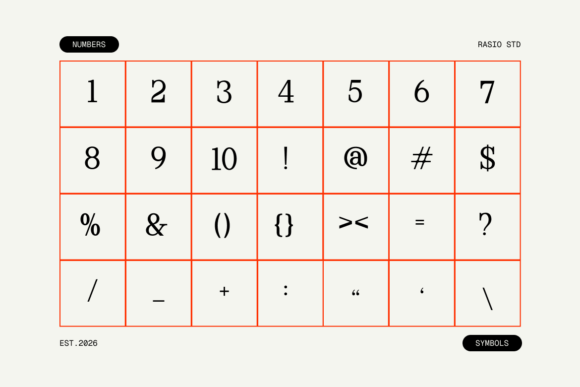 Rigidon Mono Font PNG with transparent background - Preview 2