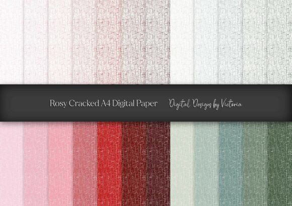 Rosy Cracked A4 Digital Paper Grafik Hintegründe Von Digital Designs by Victoria