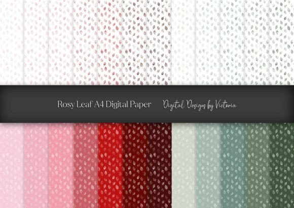 Rosy Distressed Leaf A4 Digital Paper Grafik Hintegründe Von Digital Designs by Victoria