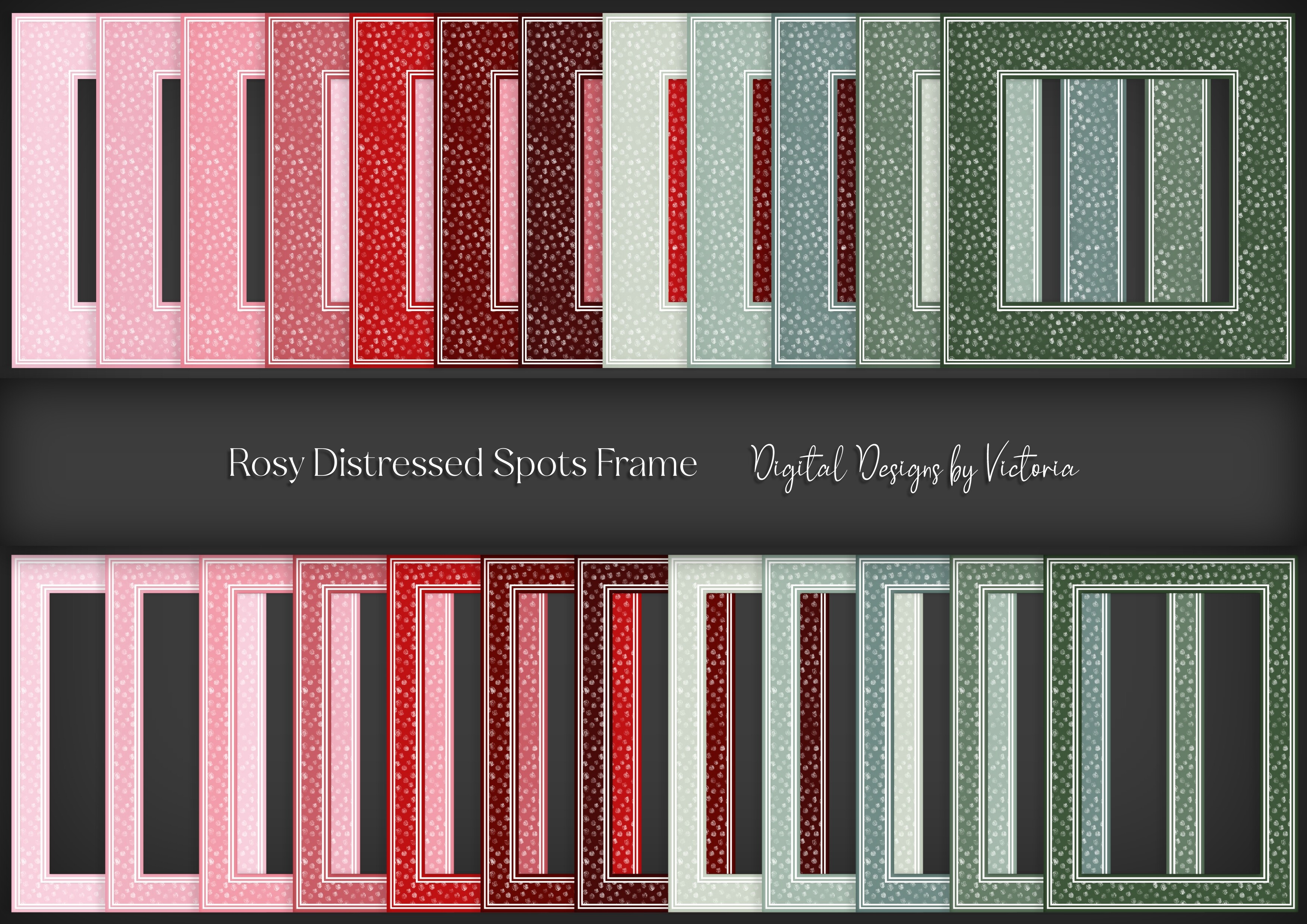 Rosy Distressed Spots Frame