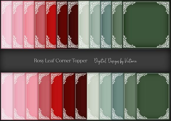 Rosy Leaf Corner Topper