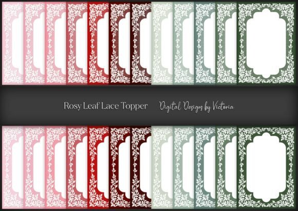 Rosy Leaf Lace Topper