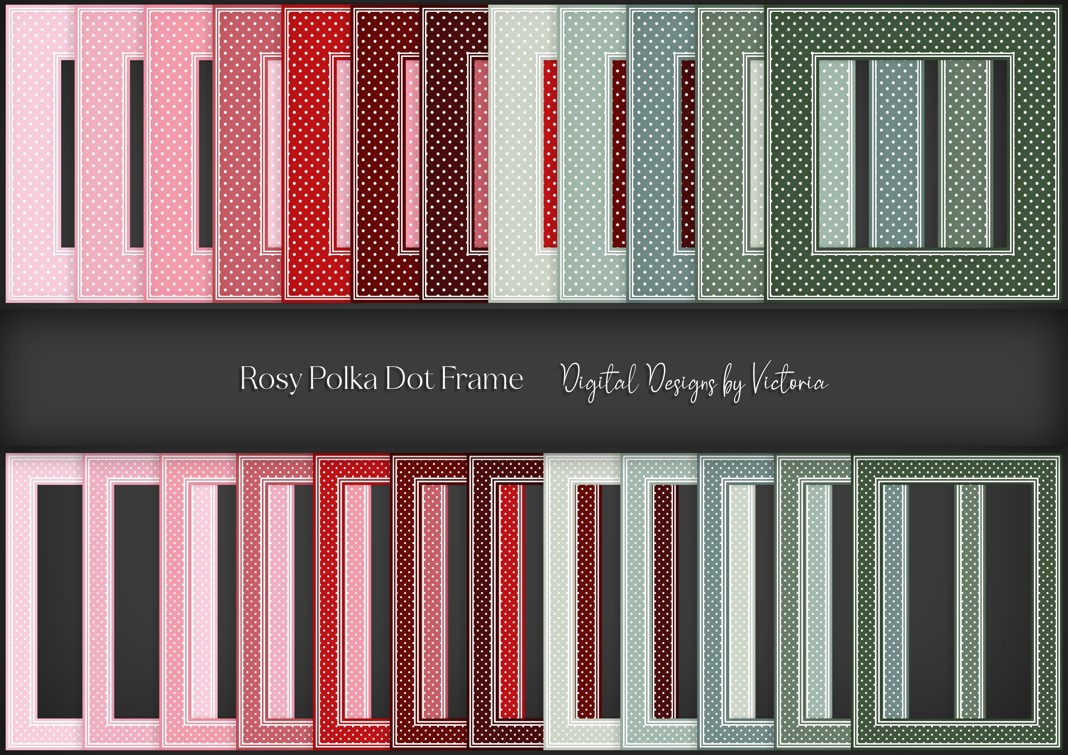 Rosy Polka Dot Frame