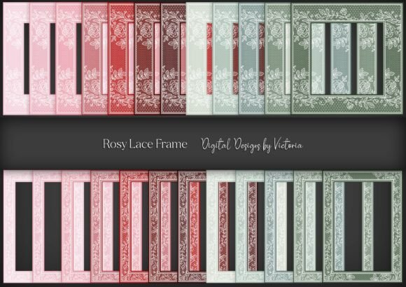 Rosy Rose Lace Frame