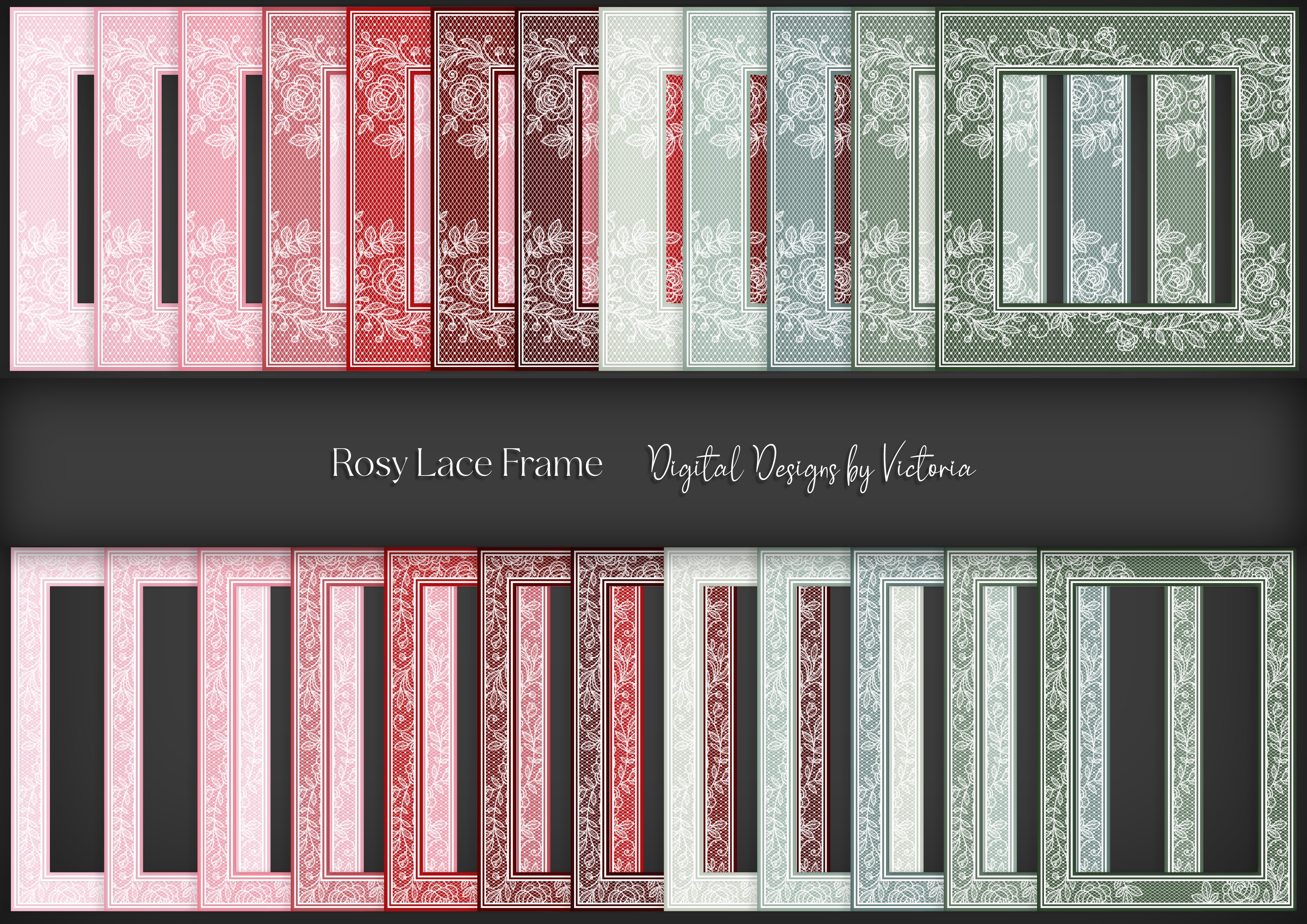 Rosy Rose Lace Frame