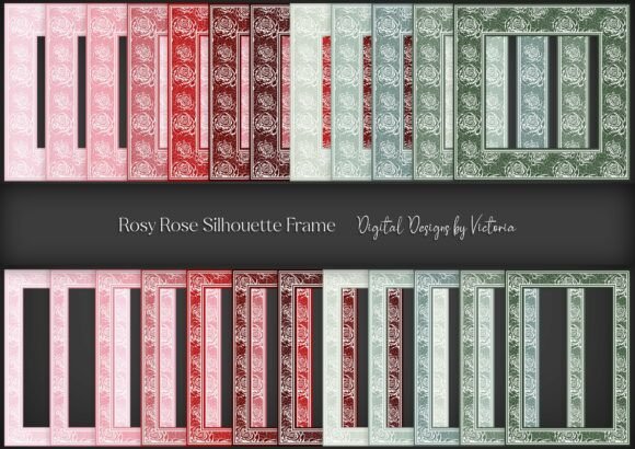 Rosy Rose Silhouette Frame